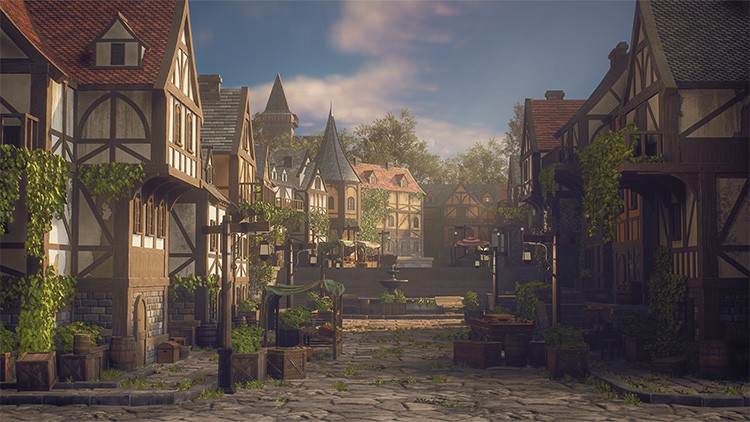 Creating a Medieval Town Environment E28093 Using UE5 Blender By FastTrack Tutorials
