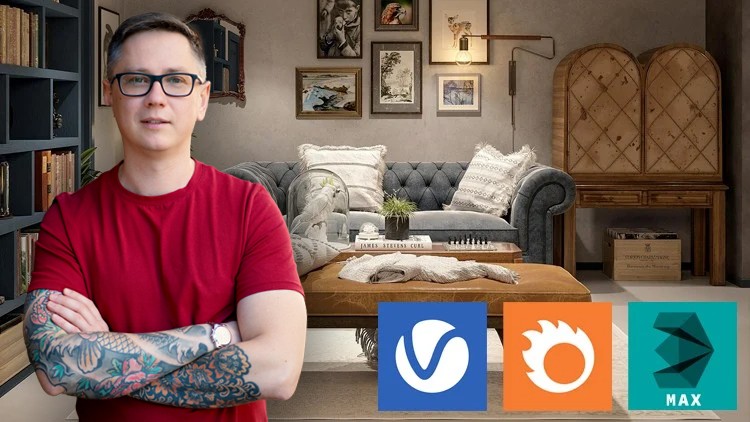 Interior lighting 3d maxCoronaVray from 0 to PRO By Alex Kondratiev