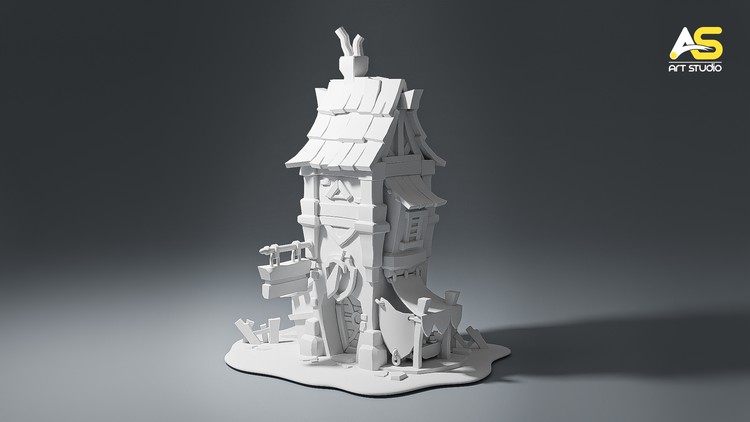 Learn Modeling Stylized Castle props in Blender By Art Studio313