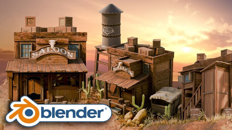 Master Blender 3D with Wild West Environments By 3D Tudor