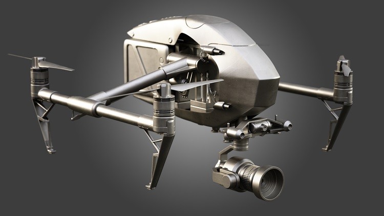 Modeling in ZBrush Creating a DJI Inspire Drone By 3DRedBox Studio